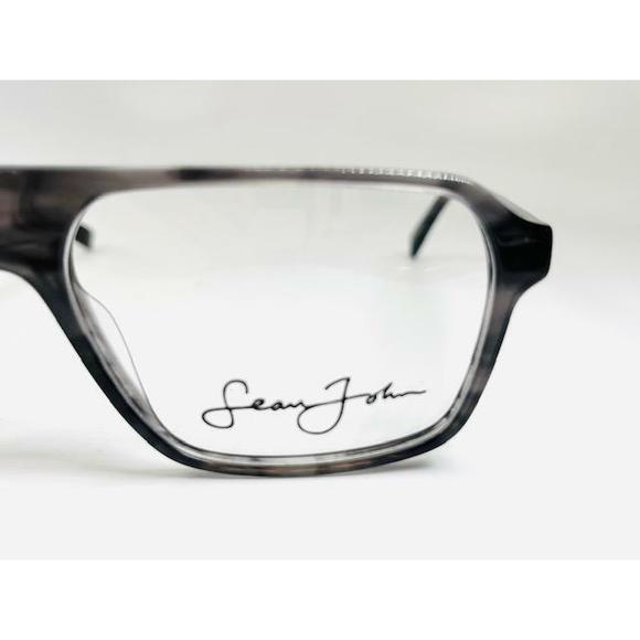 New SEAN JOHN SJO 5162 024 Crystal Smoke Horn Eyeglasses 58/19/150 main image 4